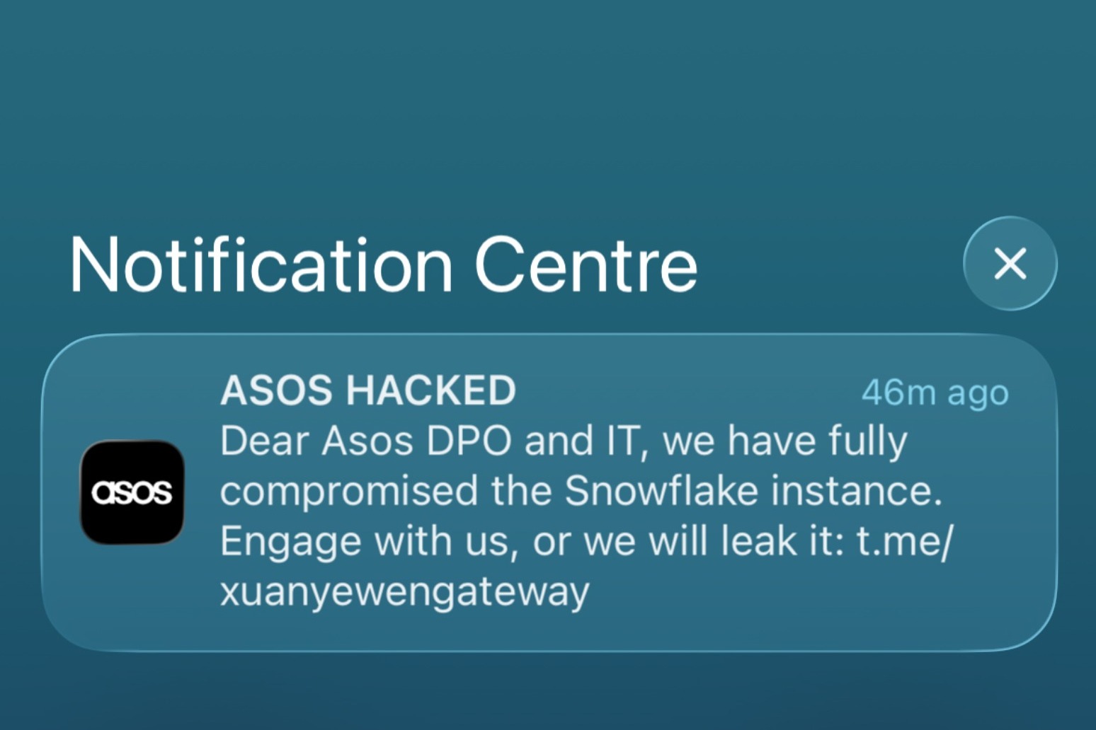 Asos says customer data may have been accessed after ‘unauthorised activity’
